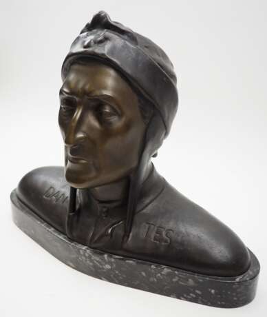 nach de Angelis, Sabatino: Bronze Büste Dante Alighieri. - Foto 2