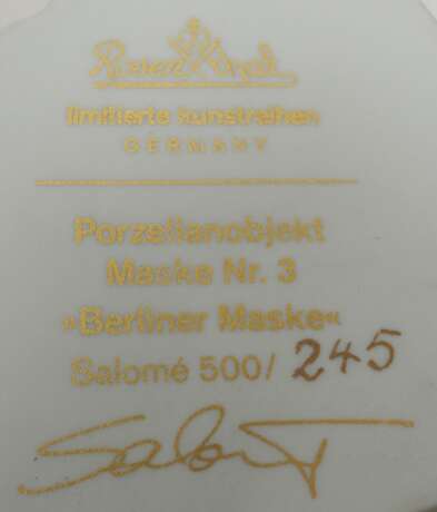 Cihlarz, Wolfgang - Salomé - (1954): für Rosenthal - Berliner Maske. - photo 5