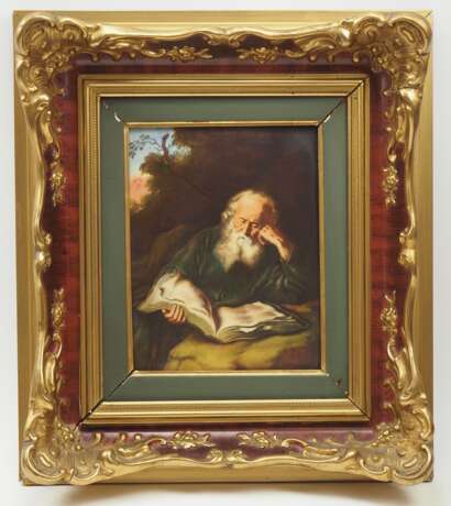 Rosenthal: Porzellanbild des Eremiten, verm. d. Hl. Hieronymus, nach einem Gemälde von Salomon Koninck. - photo 2