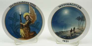 Rosenthal: Weihnachtsteller 1931 und 1936.