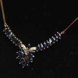 GOLD Collier und Ohrring Set mit Steinbesatz. - photo 3