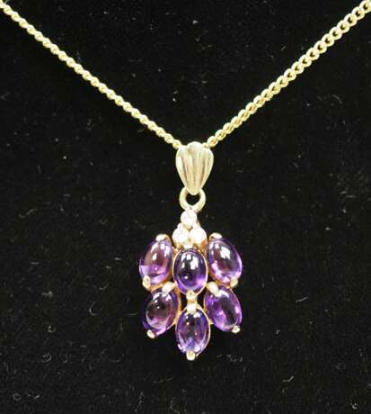 GOLD Collier und Ohrring Set mit Steinbesatz. - photo 2