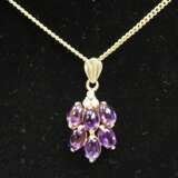 GOLD Collier und Ohrring Set mit Steinbesatz. - photo 2