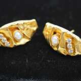 Perlenkette mit GOLD Verschluss und Ohrstecker Set. - Foto 3