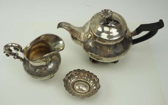 SILBER Kaffeekanne, Zuckerdose und Milchkännchen. - Foto 2