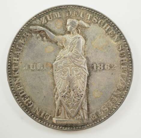 Frankfurt: 1 Thaler - Deutsches Schützenfest, Freie Stadt Frankfurt, Juli 1862. - photo 1