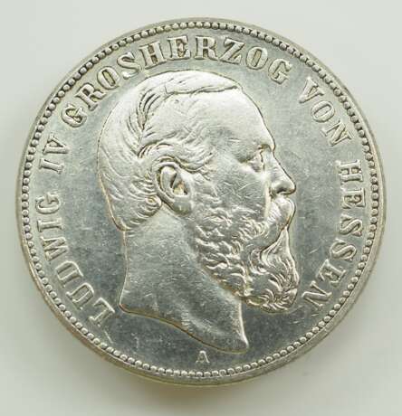 Hessen: Ludwig IV Großherzog von Hessen - 5 Mark - SILBER. - photo 1