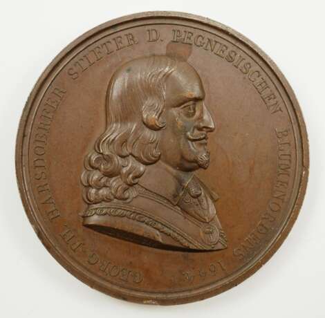 Medaille auf das 200 jährige Bestehen des Pegnesischen Blumenordens 1844. - photo 1
