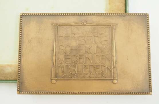 Bredow, Alfed (1875-1953): Plakette als Ehrengabe des Württembergischen Kunstvereins für seine Mitglieder, im Etui. - Foto 2
