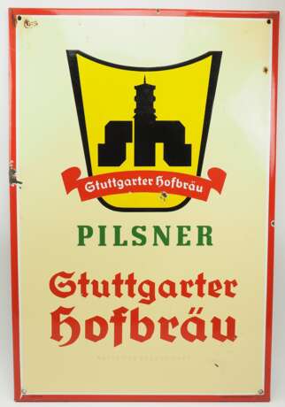 Reklame-Emailleschild: Stuttgarter Hofbräu Pilsner. - photo 1