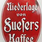 Reklame-Emailleschild: Niederlage von Fuesers Kaffee. - photo 1