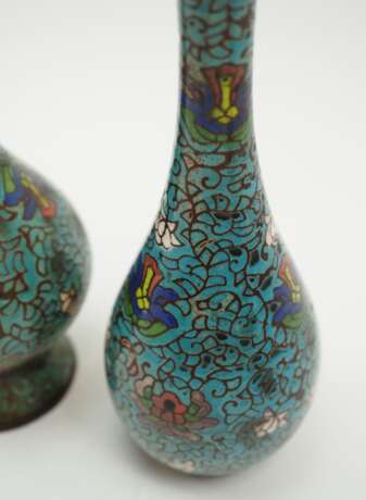 China: Cloisonné Vasen Paar. - photo 2
