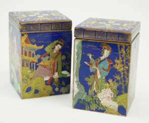 China: Cloisonné Dosen Paar.