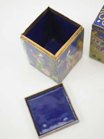 China: Cloisonné Dosen Paar. - photo 4
