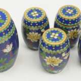 China: Cloisonné Trommeldosen Ensemble. - photo 2