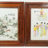 China: Prozellan Bilder Paar. - photo 1