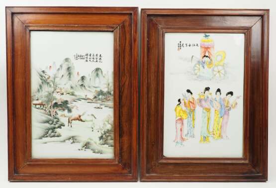 China: Prozellan Bilder Paar. - photo 1