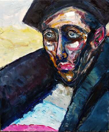 „Abstrakt - экспрессивное Stelle auf der Grundlage des Porträts“ Leinwand Ölfarbe Expressionismus 2019 - Foto 1