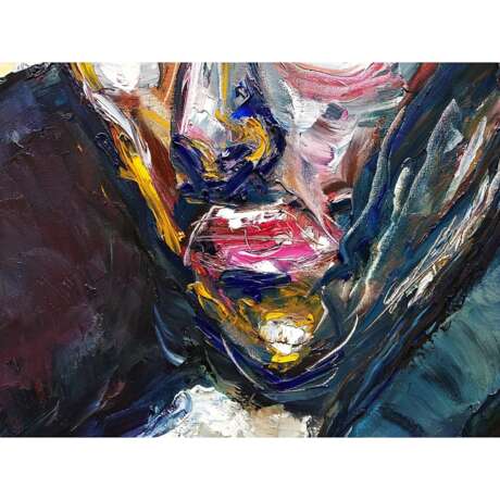 „Abstrakt - экспрессивное Stelle auf der Grundlage des Porträts“ Leinwand Ölfarbe Expressionismus 2019 - Foto 2
