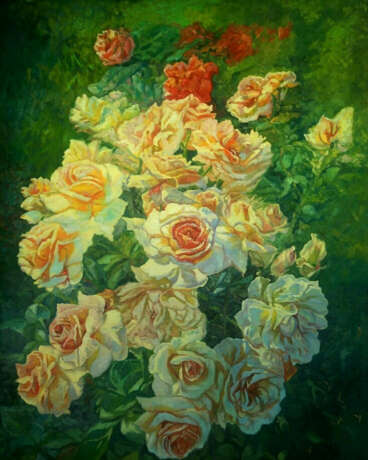 Roses (Розы) Alla prima Impressionnisme Nature morte 2018 - photo 1