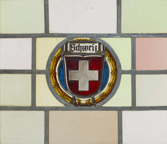 Bleiglasscheibe mit Schweizer Wappen - Foto 2