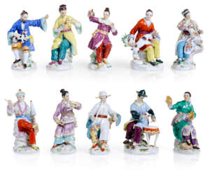 Serie von zehn Japanischen Figuren