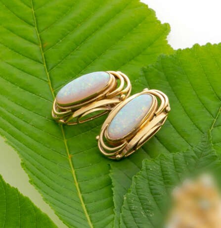 Paar Opal-Ohrringe - Foto 1