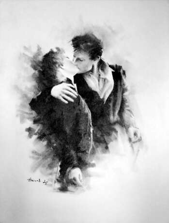 Вторник Papier Holzkohle Romantik Figurative Kunst Россия Томск 2025 - Foto 1