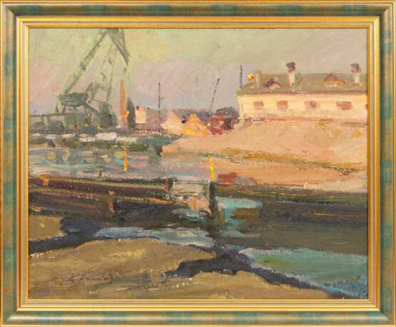 &Agrave; Ventspils au nouveau port de p&ecirc;che Mid-20th century - photo 1