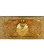 Overview. A heavy paperweight made of bronze and wood, in the style of Napoleon III, by the workshop of F. BARBEDIENNE. 