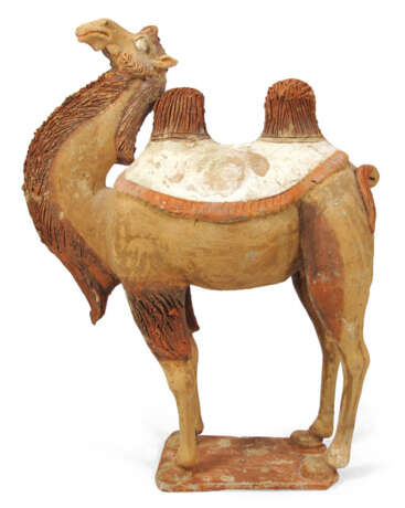 Bemalte Tonfigur eines Kamels - photo 1