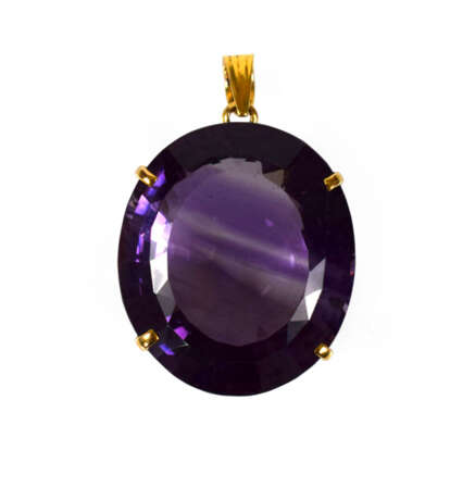 OVALER AMETHYST-ANHÄNGER, 14KT - photo 1