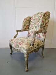 Antique armchair with detailed carvings
