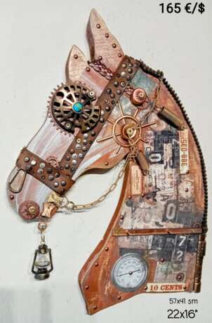 Horse head. Andrey Mantula Metall Assemblage Steampunk Serbien 2025 - Foto 2