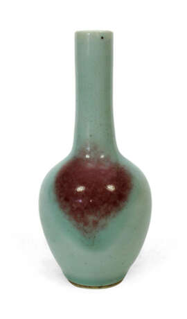Flaschenhalsvase aus Porzellan mit Peachbloom-Glasur - Foto 1