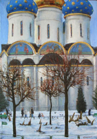 Успенский собор Peinture à l'huile Réalisme Paysage d'hiver Москва 2025 - photo 1