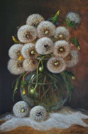Натюрморт. Одуванчиковое настроение Canvas on the subframe Oil Realism Flower still life Россия Новокузнецк 2022 - photo 1