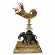 Unique Elephant Statue in Bronze with Coral, 20th Century - One click purchase
