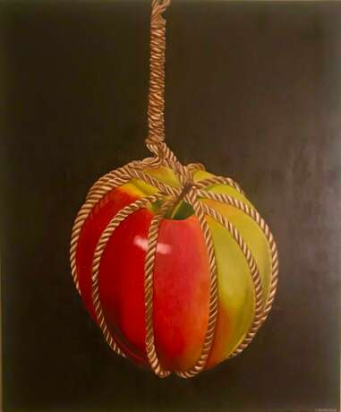 The Apple Canvas Oil paint Realism Мистическая реализация внутреннего содержания человека Russia 2016 - photo 3