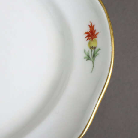 Ovalplatte mit Blumenmalerei - Meissen, 20.Jh., Po… - Foto 4