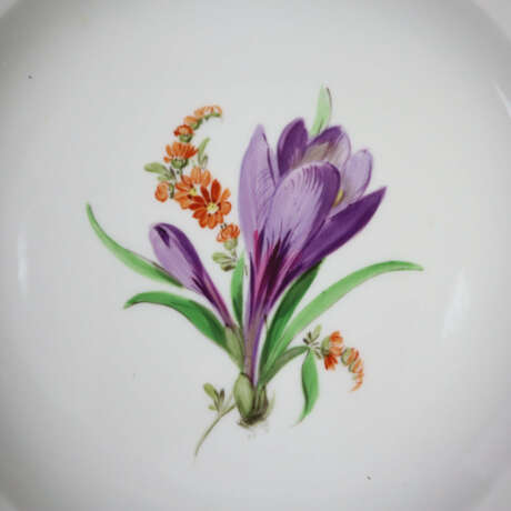 Fünf Speiseteller mit Blumenmalerei - Meissen, Kna… - фото 3