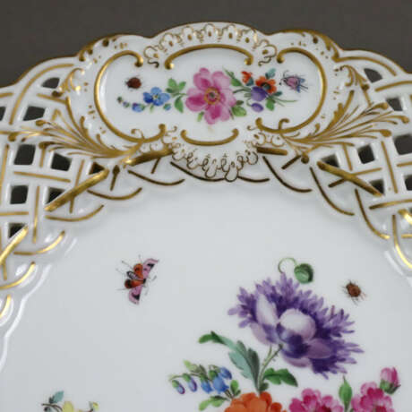 Durchbruchteller - Meissen, Porzellan, polychrome … - Foto 3