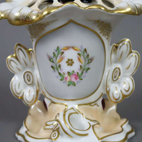 Biedermeier-Steckvase - 19. Jh., Porzellan, glasie… - Foto 3