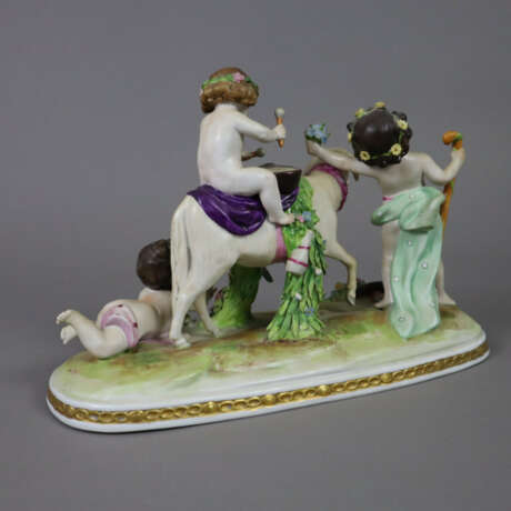 Figurengruppe "Bacchant auf Schafbock mit zwei Amo… - photo 7