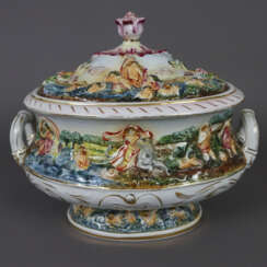 Deckelterrine - G.B.R. Capodimonte, Italien 1970/8…
