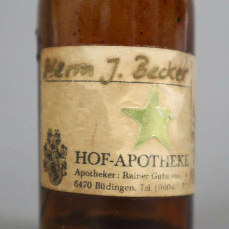 Drei alte Apothekergläser - braunes Glas, geschlif… - photo 4