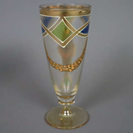Ein Paar Gläser - Böhmen, teils eingefärbtes Glas,… - photo 5