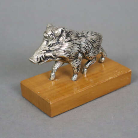 Silberfigur "Wildschwein" - 835er Silber (unter de… - photo 1