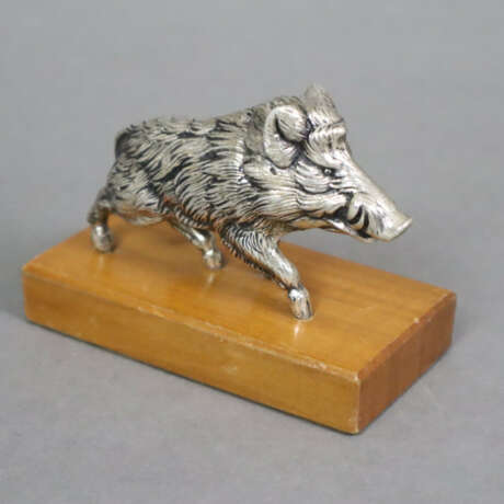 Silberfigur "Wildschwein" - 835er Silber (unter de… - photo 2