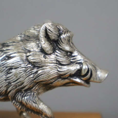 Silberfigur "Wildschwein" - 835er Silber (unter de… - photo 3